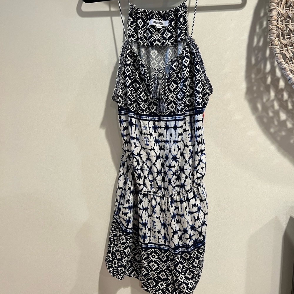 Bb Dakota lightweight ikat Romper with pockets, M